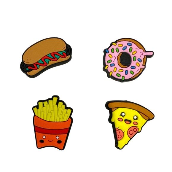 Retro Snack Food Crocs Charms 4 piece Set - Picture 1 of 4